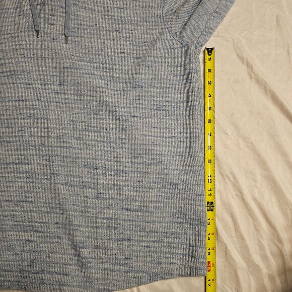 Chaps Womens Thermal Hoodie, 2X, Blue - Picture 5 of 12